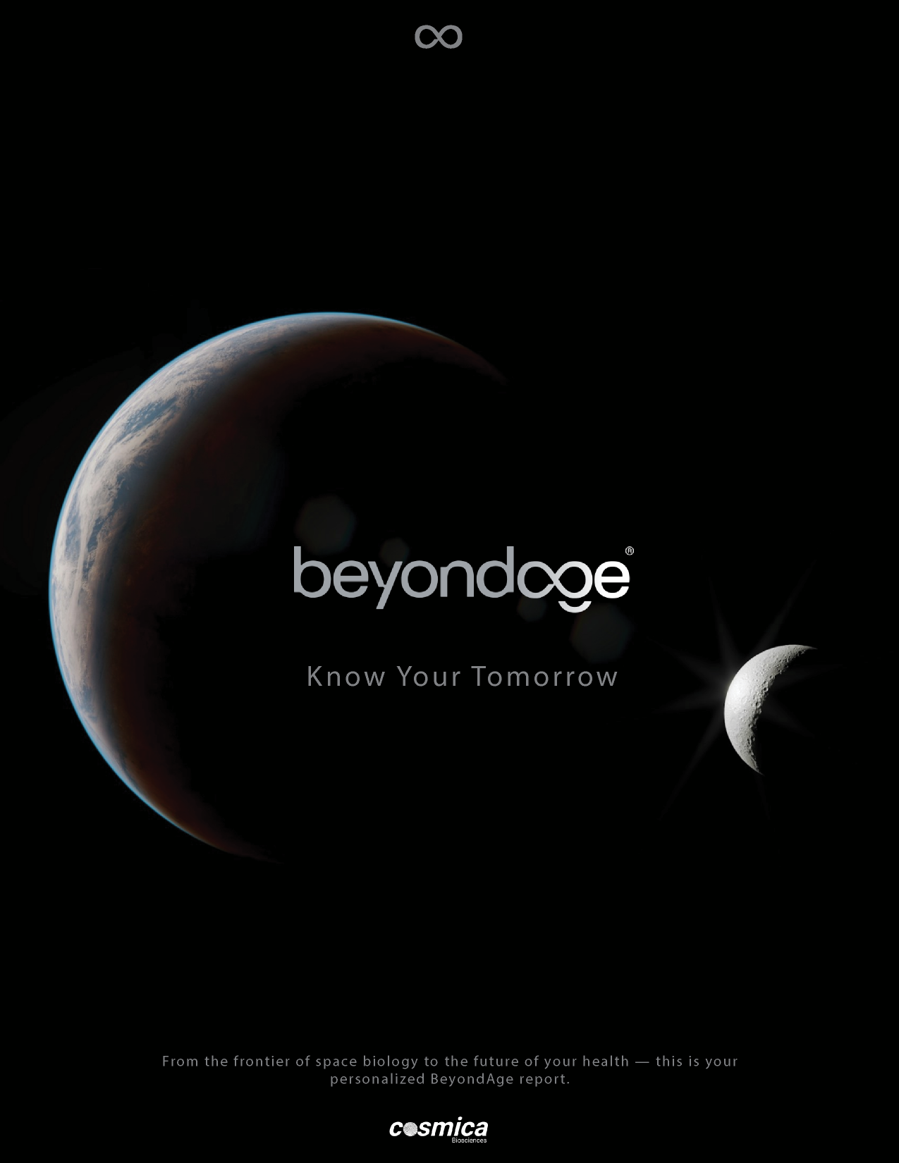 BeyondAge sample report cover — Know Your Tomorrow